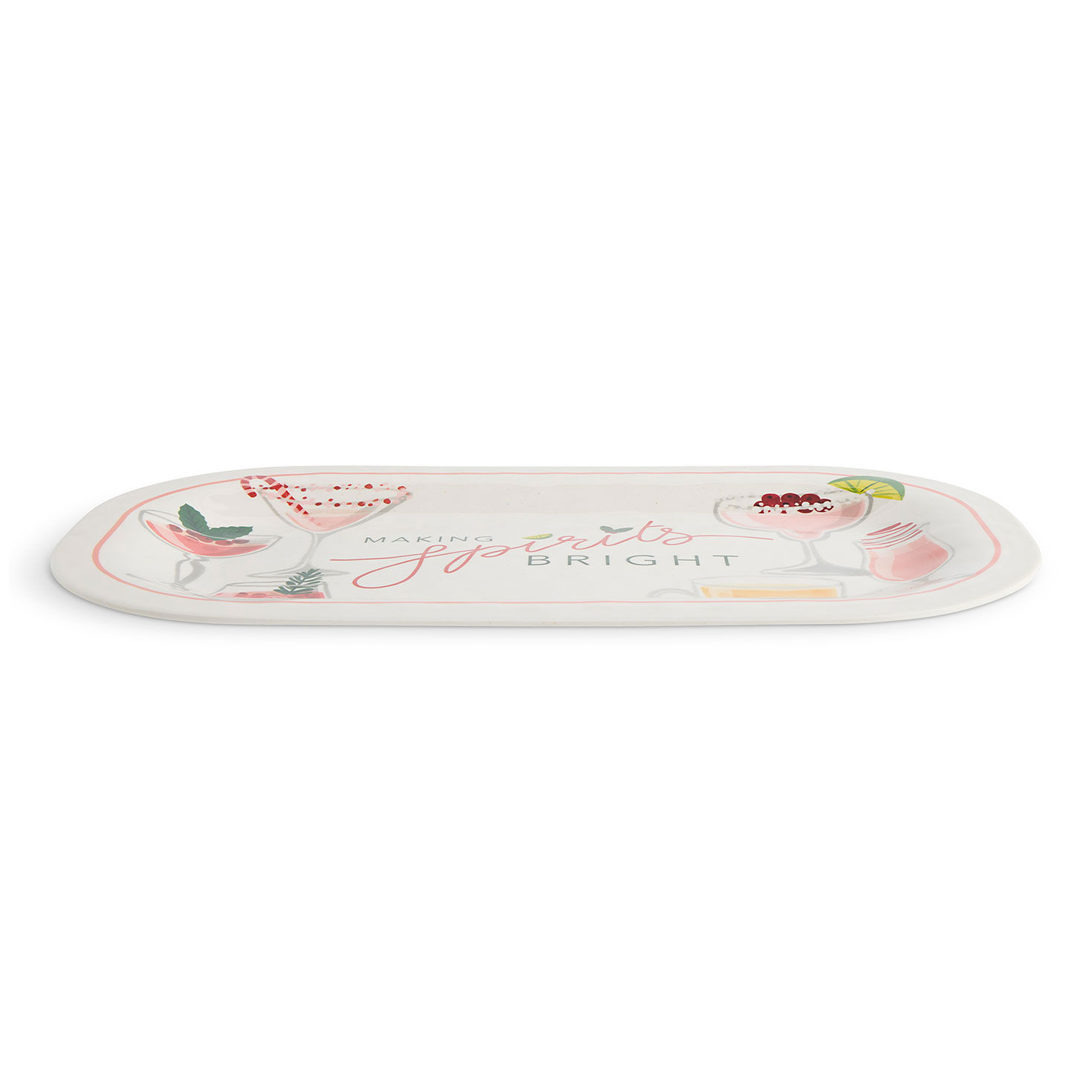 Holiday Cocktails Rectangle Platter and Kitchen Towel side image number 3