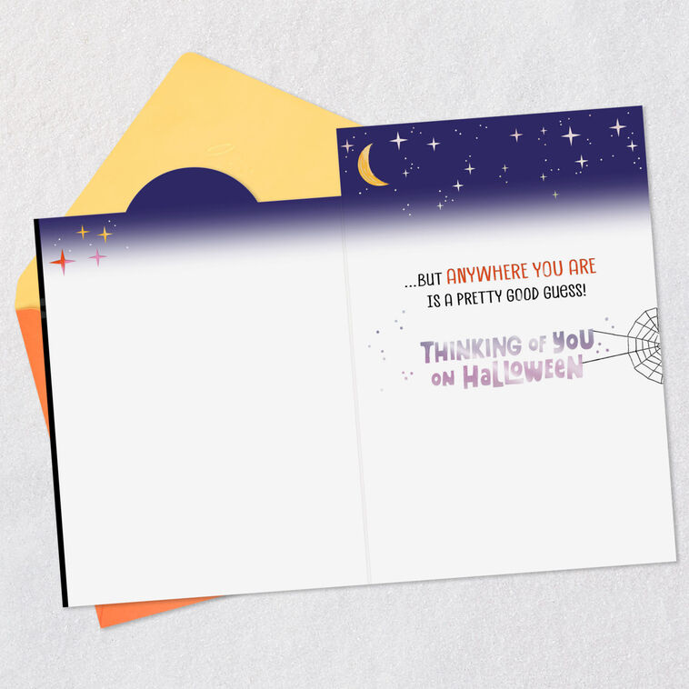 Jack-o'-Lanterns in Window Halloween Card  image number 3