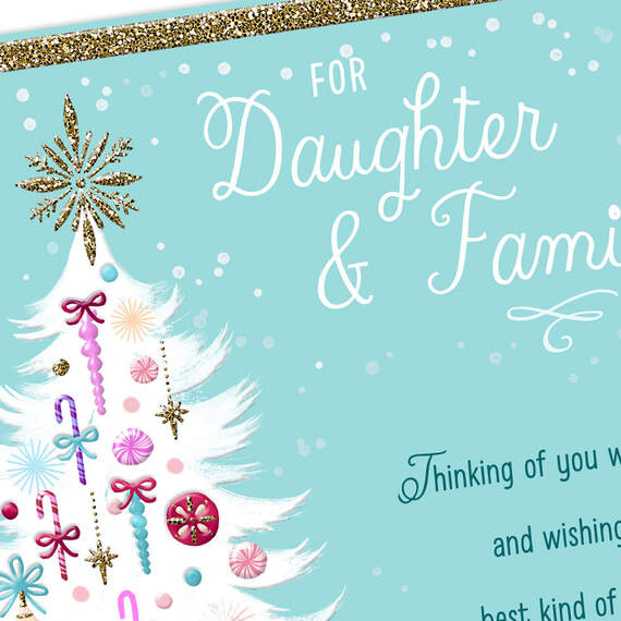 Love, Joy and Happiness Religious Christmas Card for Daughter and Family, , large image number 5