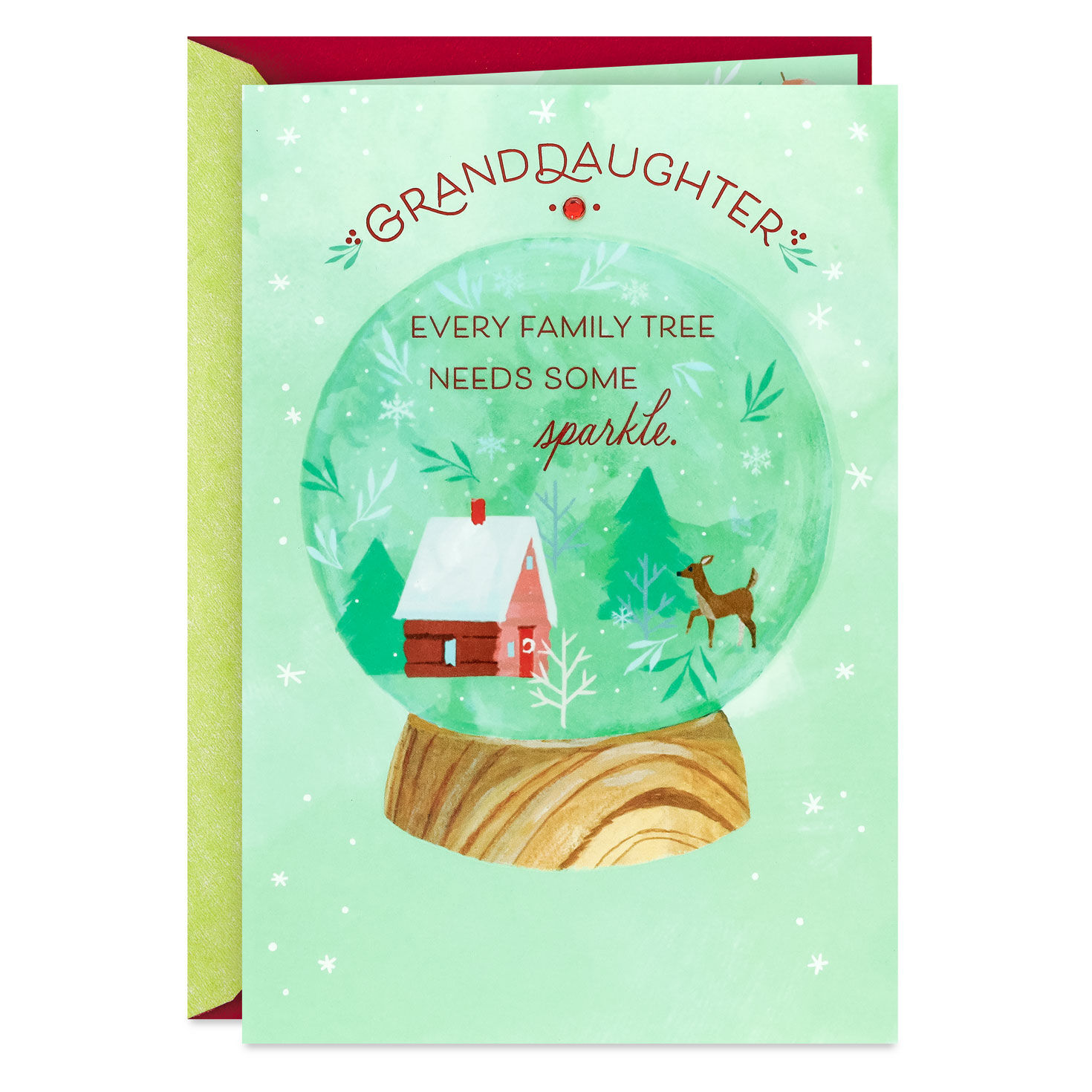 You Add Joy and Sparkle Christmas Card for Granddaughter