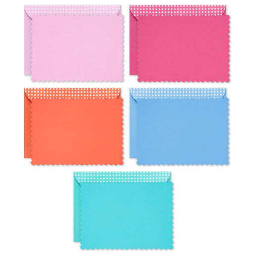 Assorted Blank Note Cards in Sparkly Silver Caddy, Set of 40, 