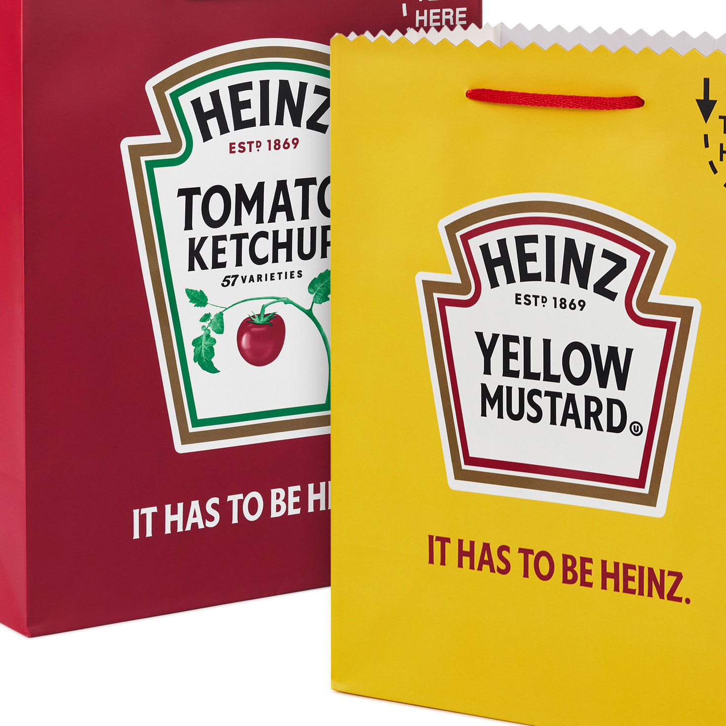 Heinz Condiments Yellow and Red Large Gift Bags Base/Side Detail image number 5