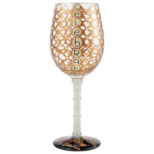 Lolita Celebrate Handpainted Wine Glass, 15 oz., 