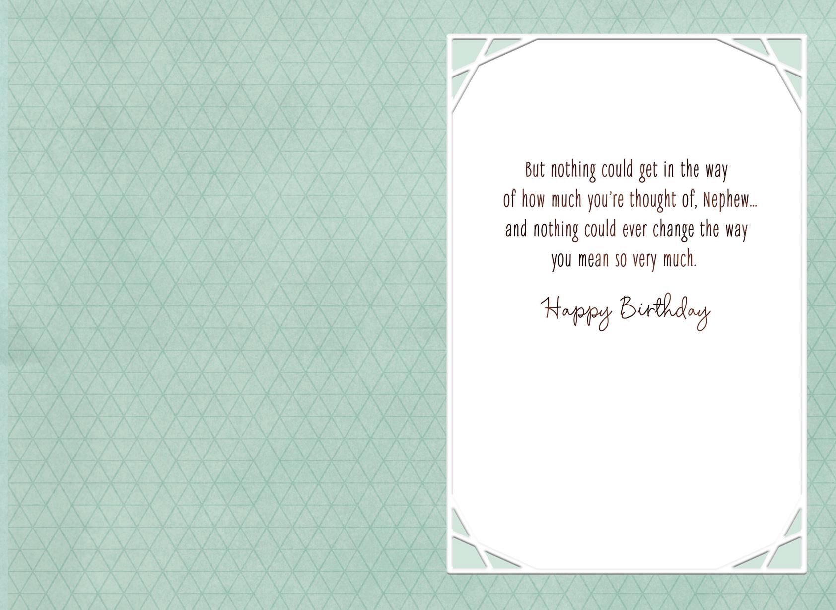 Thinking of You Birthday Card for Nephew