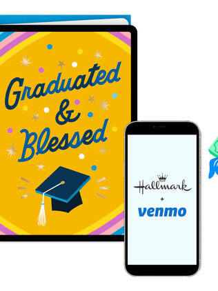 Graduated and Blessed Venmo Graduation Card