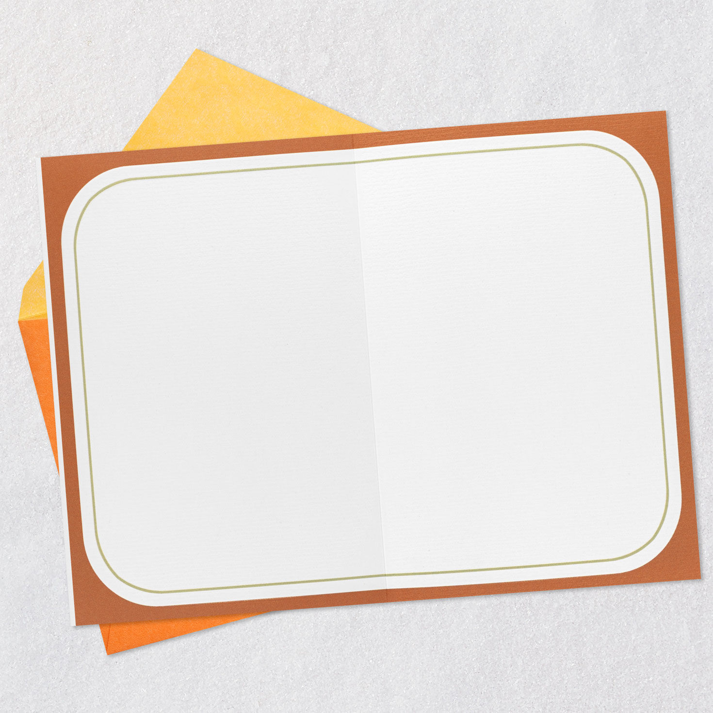 Bistro Table and Chairs With Umbrella Blank Card Open card with envelope image number 2