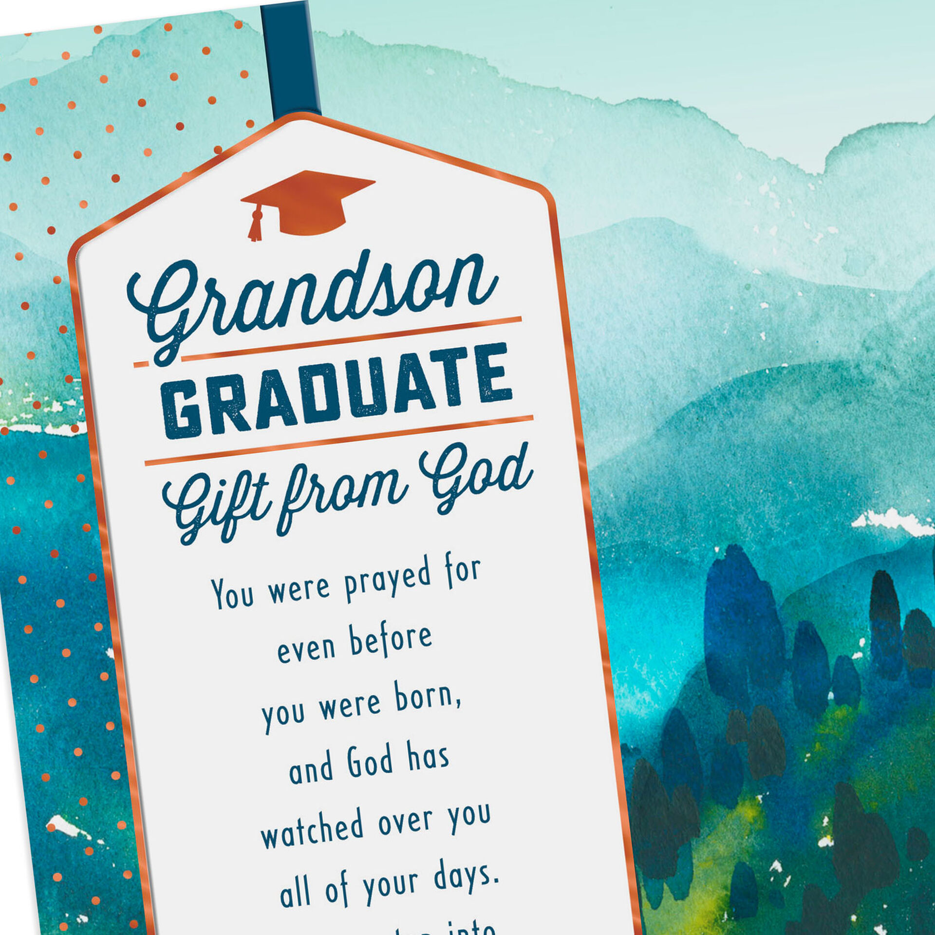 Gift From God Religious Graduation Card for Grandson Greeting Cards