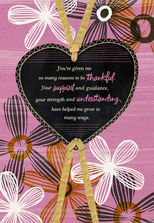 Heart and Flowers Mother's Day Card, , large image number 1