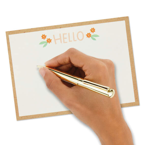 Ivory Floral Flat Note Cards in Caddy, Box of 40 - Note Cards ...