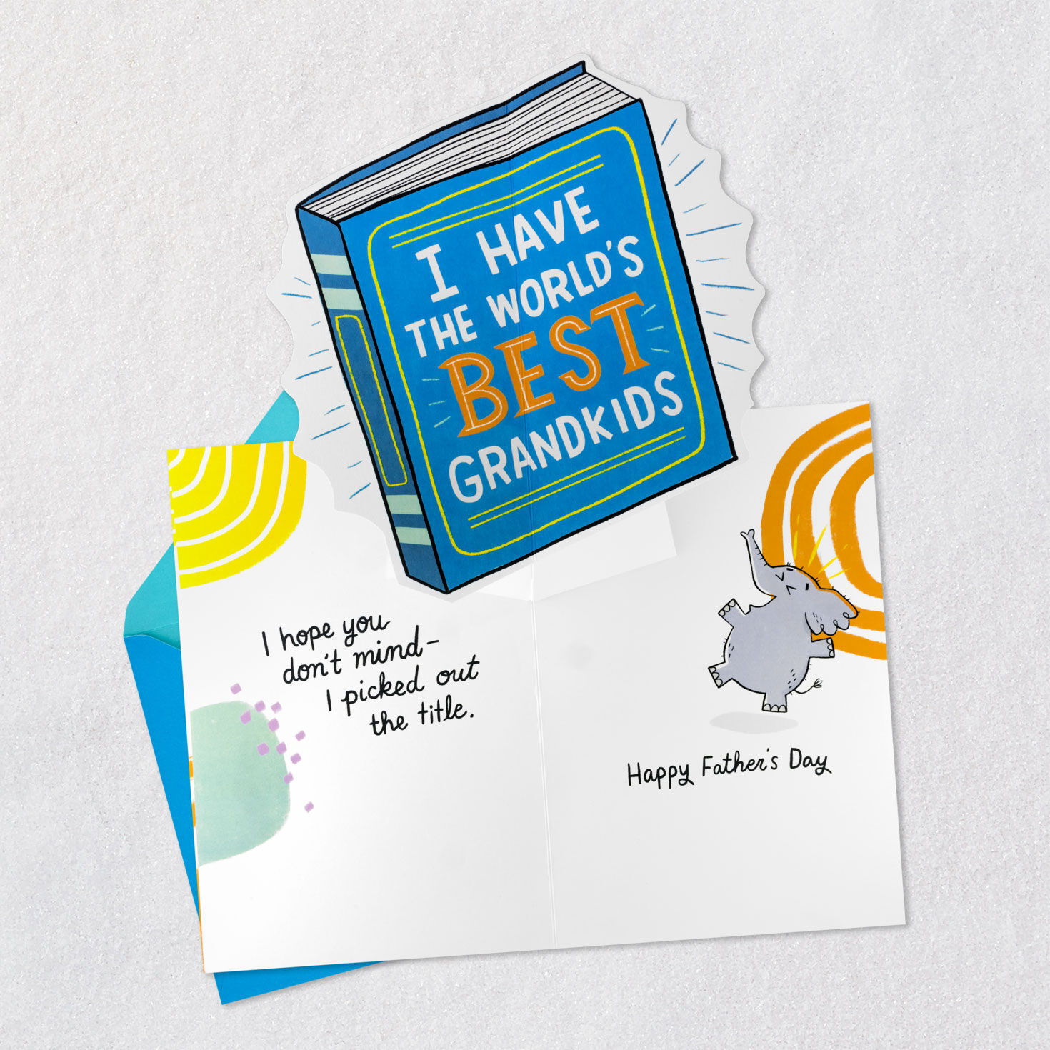 Amazing Grandfather Pop-Up Father's Day Card Open card with envelope image number 2