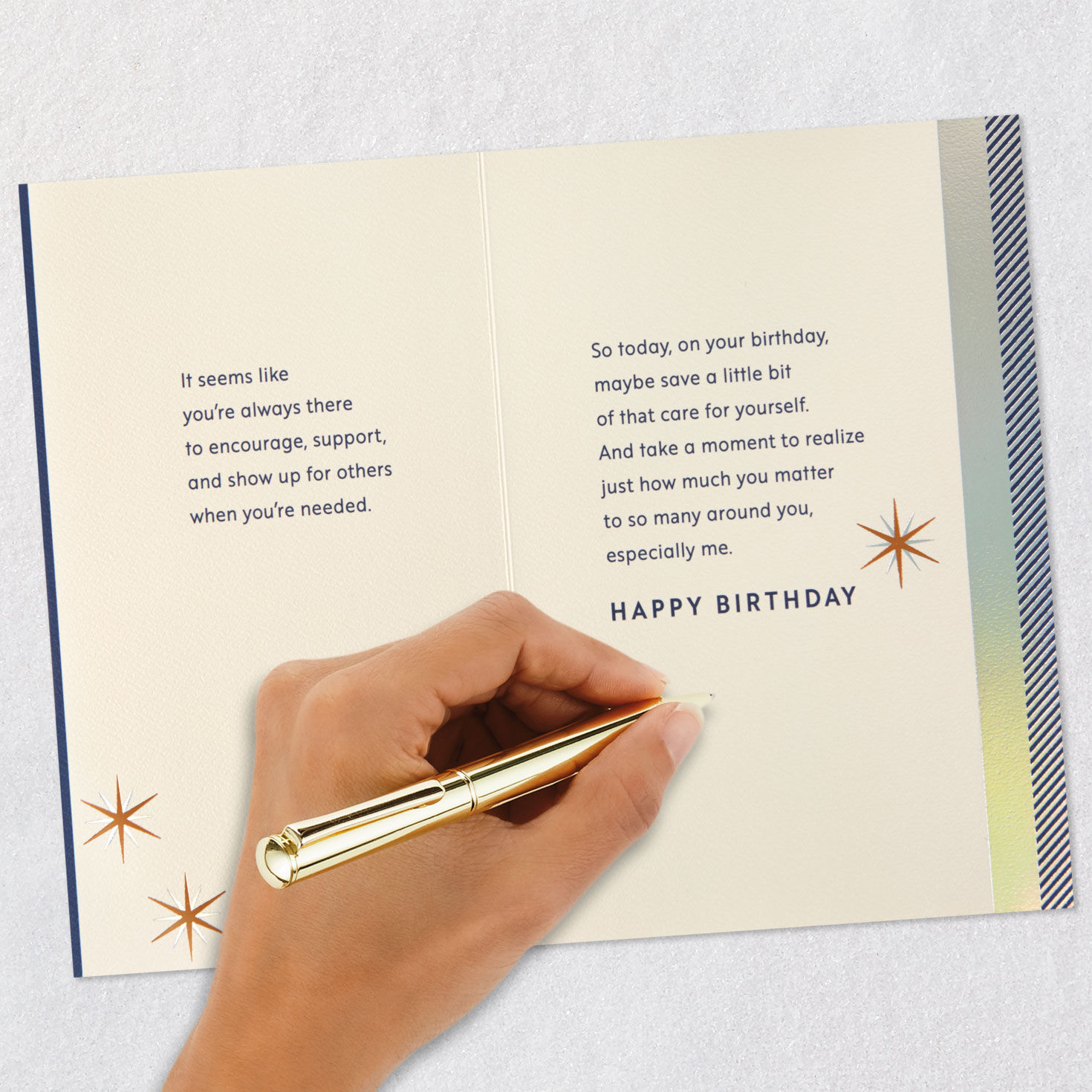 Foil Block Lettering Birthday Card for Brother Signing card image number 7