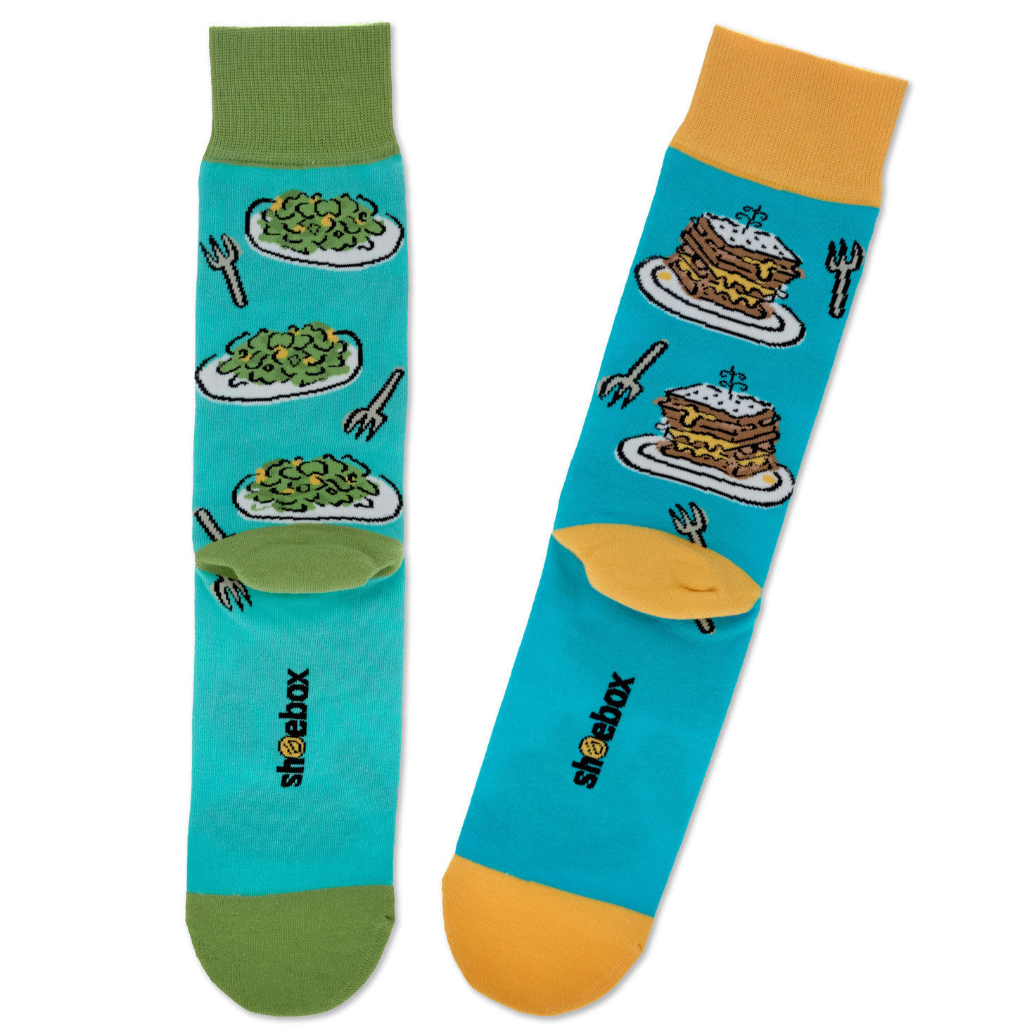 Monday Me vs. Friday Me Funny Novelty Crew Socks  image number 2