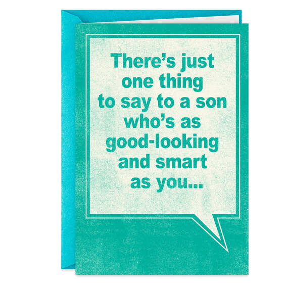 You're Welcome, Son Funny Birthday Card, , large image number 1