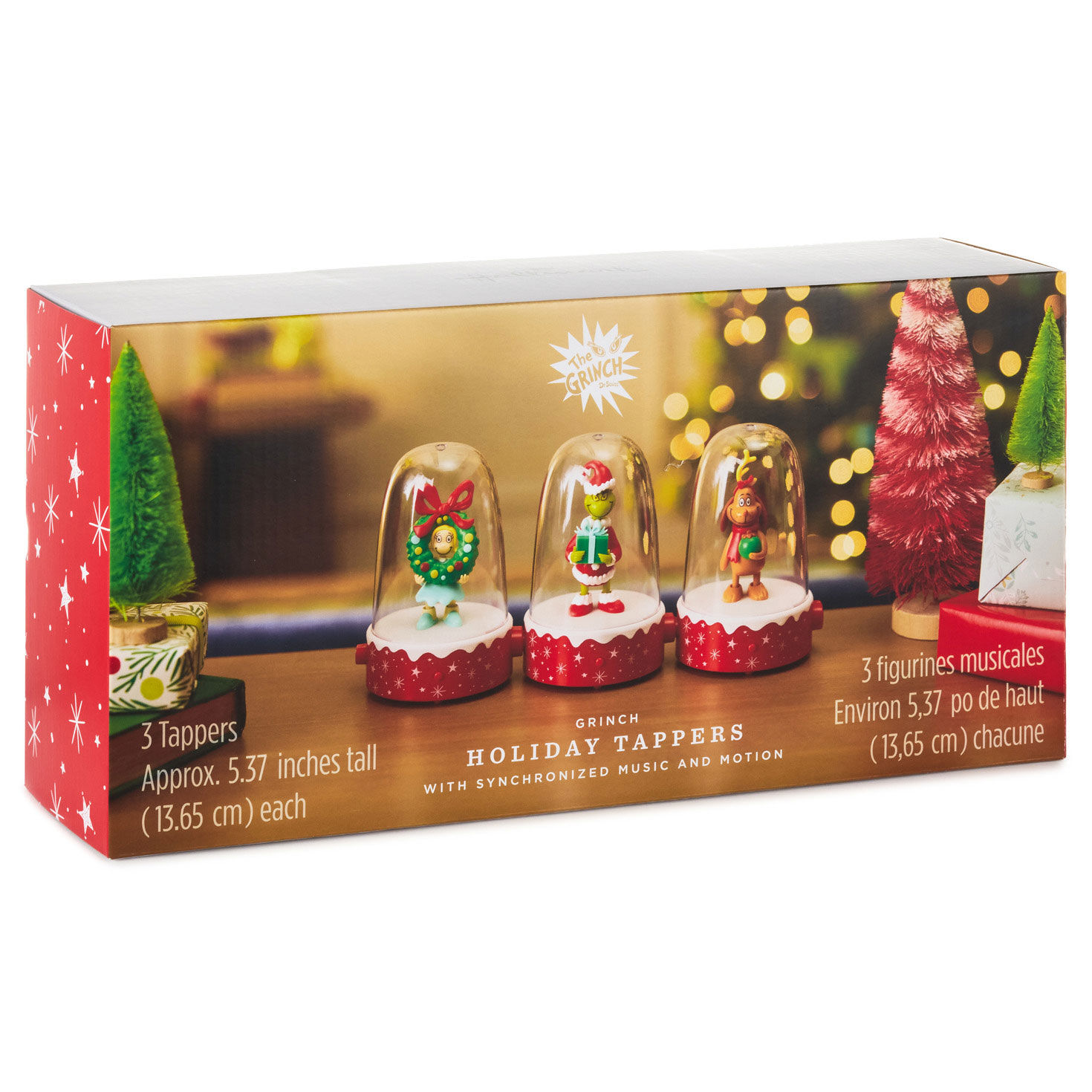 Set of 3 Grinch Holiday Tappers Musical Figurines package front image number 6