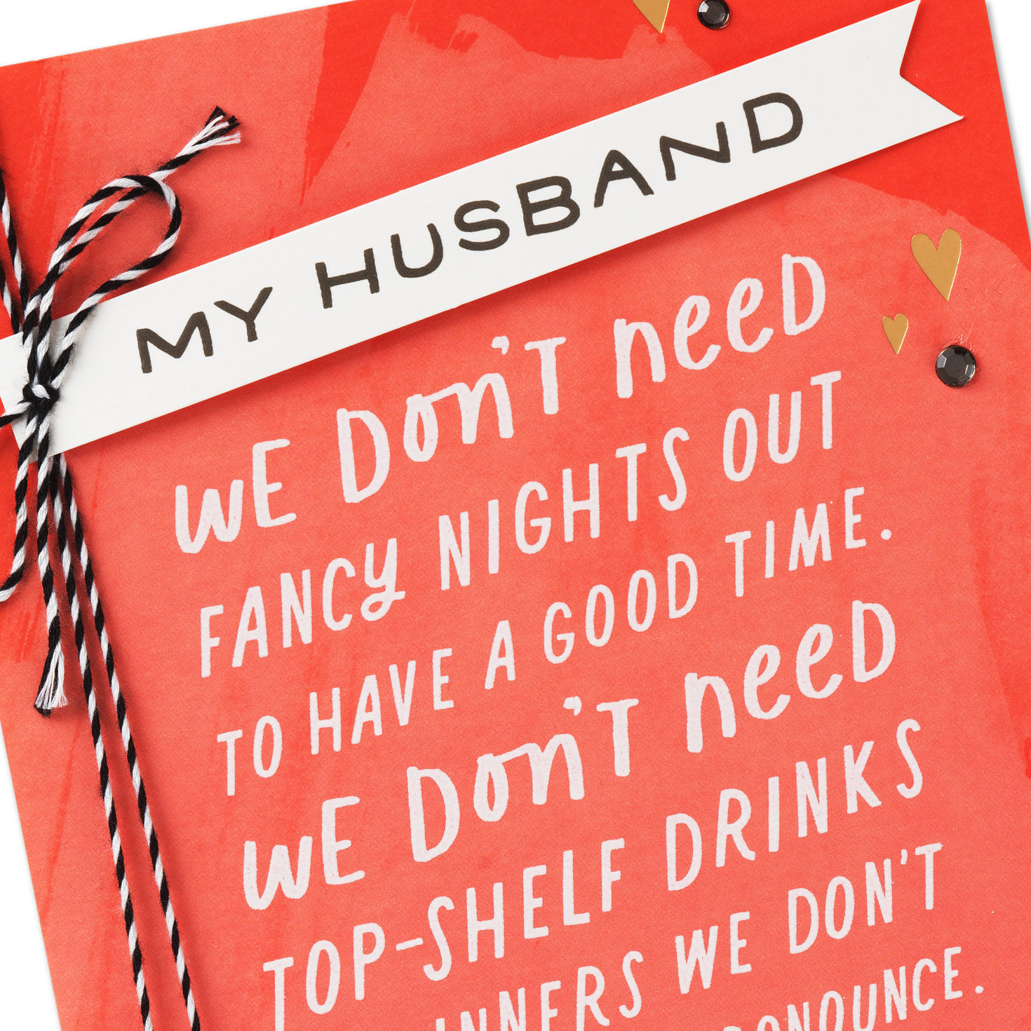 Red Colorwash Valentine's Day Card for Husband Cover Detail image number 5