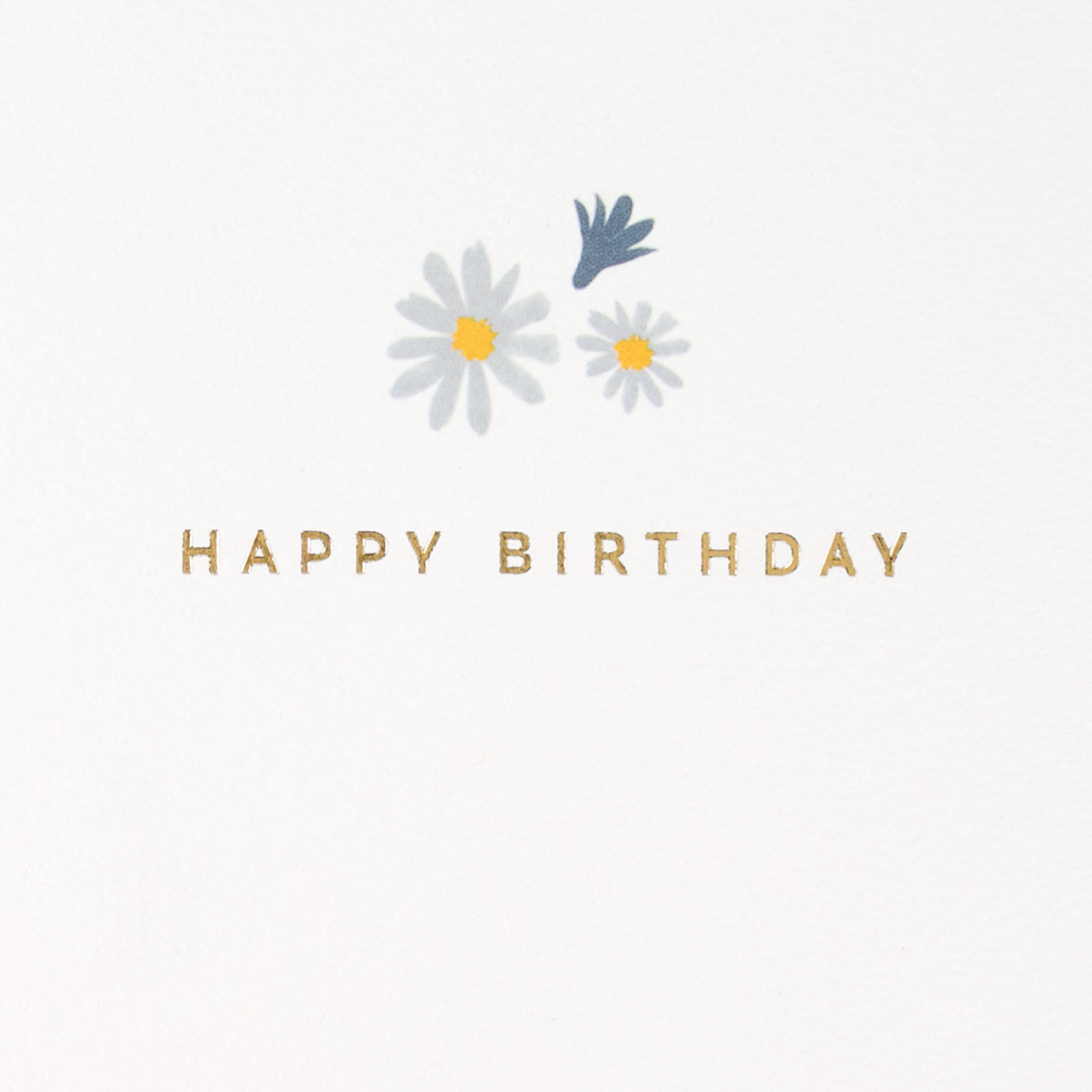 Floral and Gold Foil Frame Signature Birthday Card sentiment image number 2