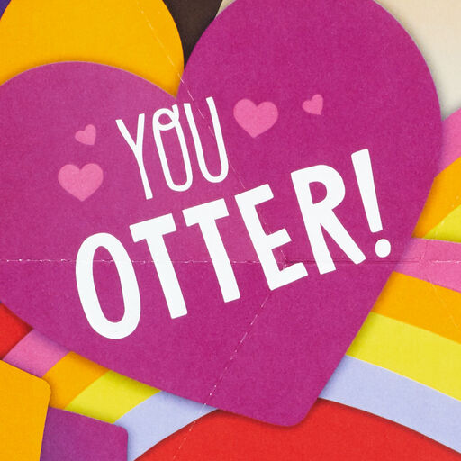 You Otter Be My Valentine Pop-Up Valentine's Day Card, 