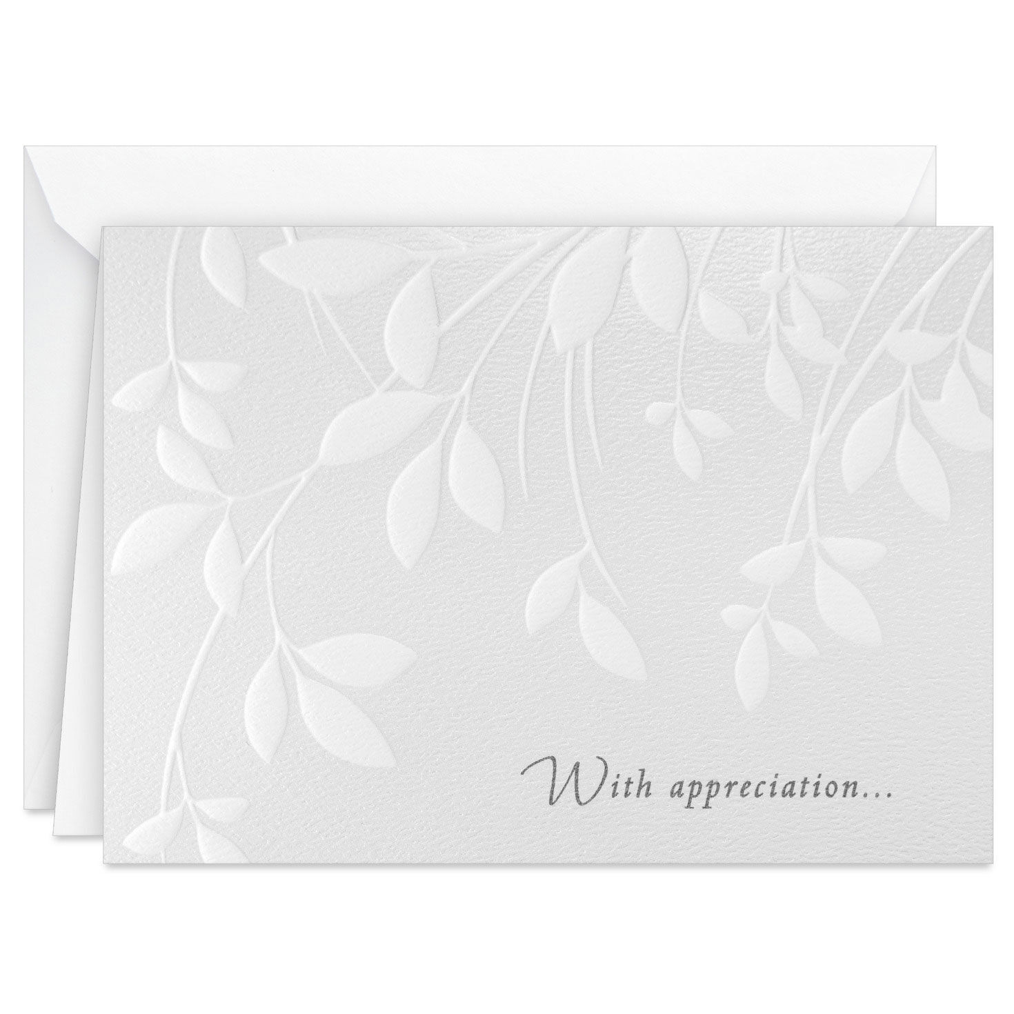 Leafy Vines on Tan Blank Thank You Note Cards Pack  image number 2