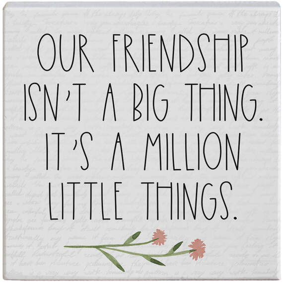 Simply Said Friendship Quote Gift-a-Block Wood Sign, 5.25x5.25