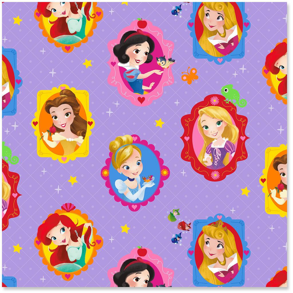 Disney Princess Cute Wrapping Paper Roll, 25 sq. ft. Wrapping Paper
