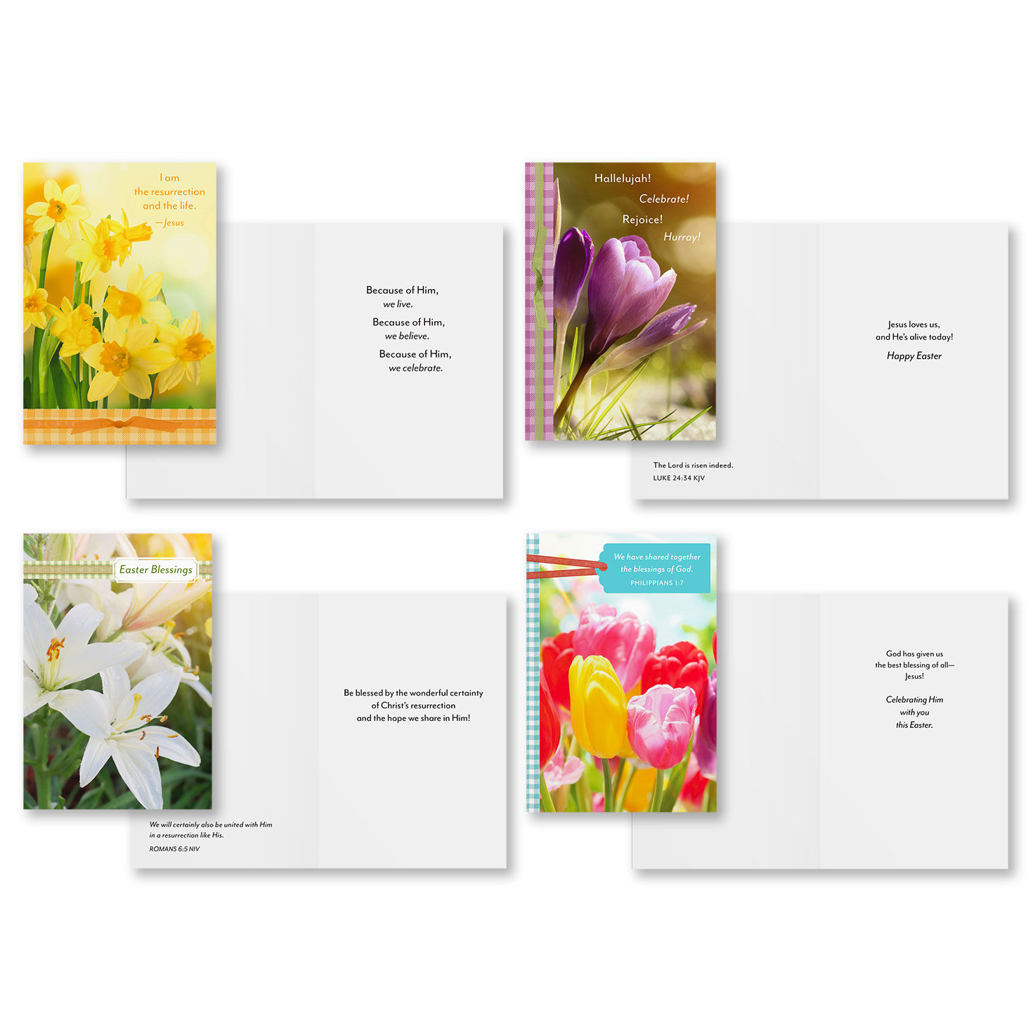 Floral Designs Christian Easter Cards Assortment Card Front with Sentiment image number 4