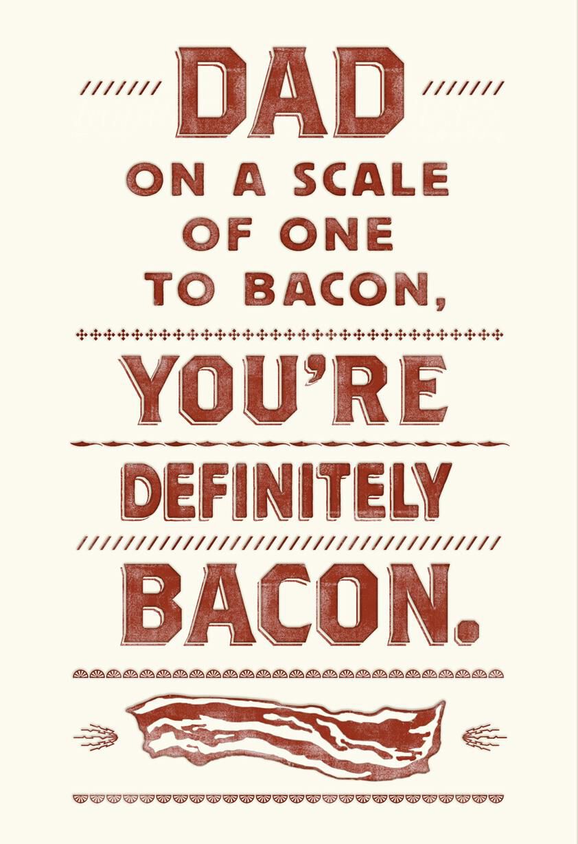 Mmm Bacon Foodie Birthday Card for Dad