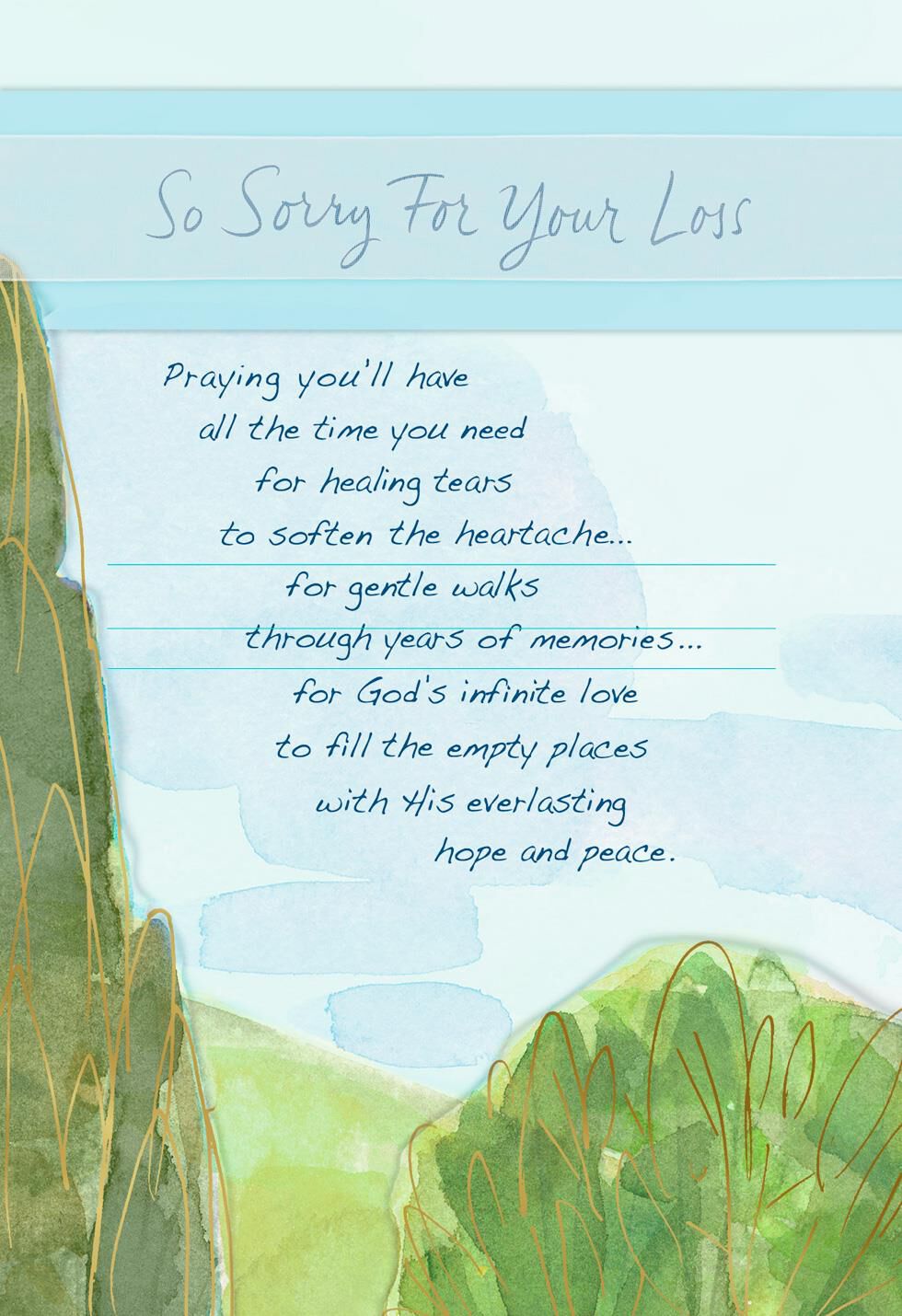 May God's Comfort Be Yours Religious Sympathy Card