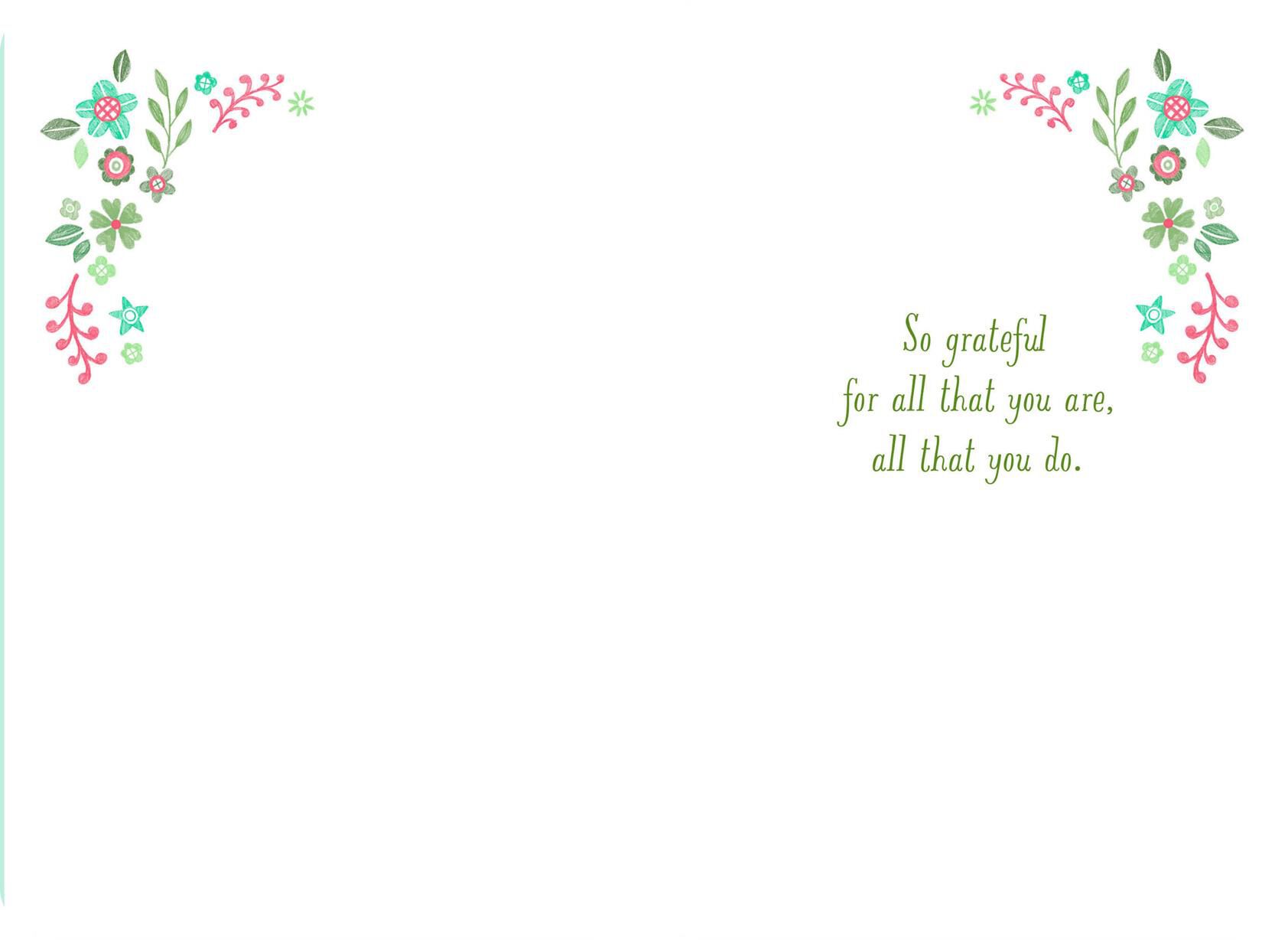 Flowers Grateful for You Thank You Card