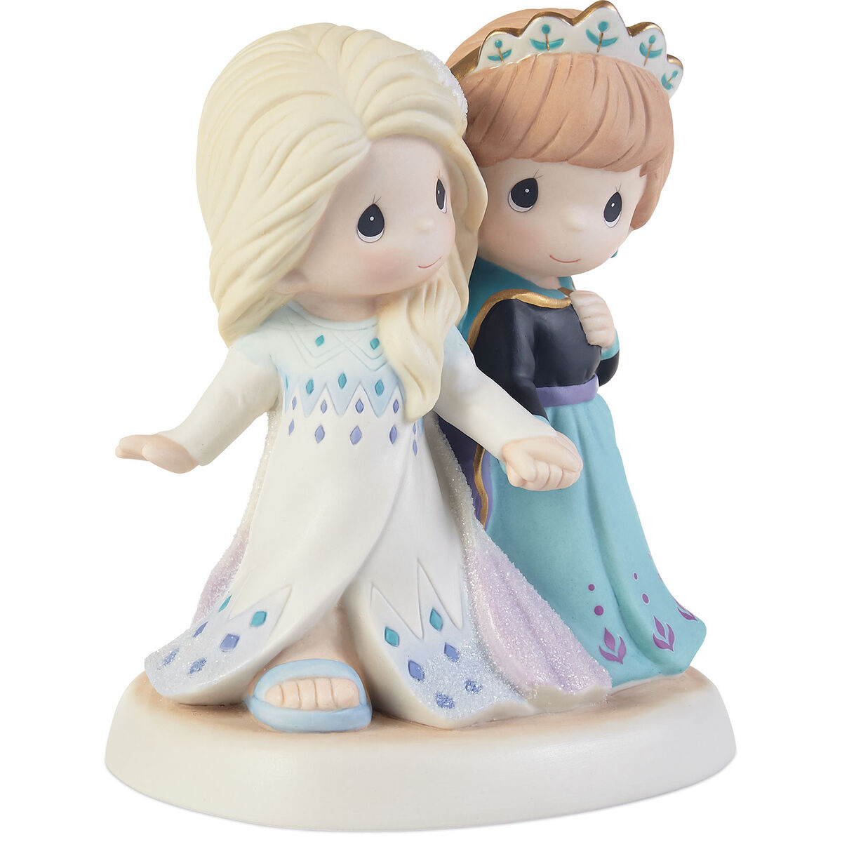 Precious Moments Disney Elsa and Anna Figurine, 5.25" Figurines