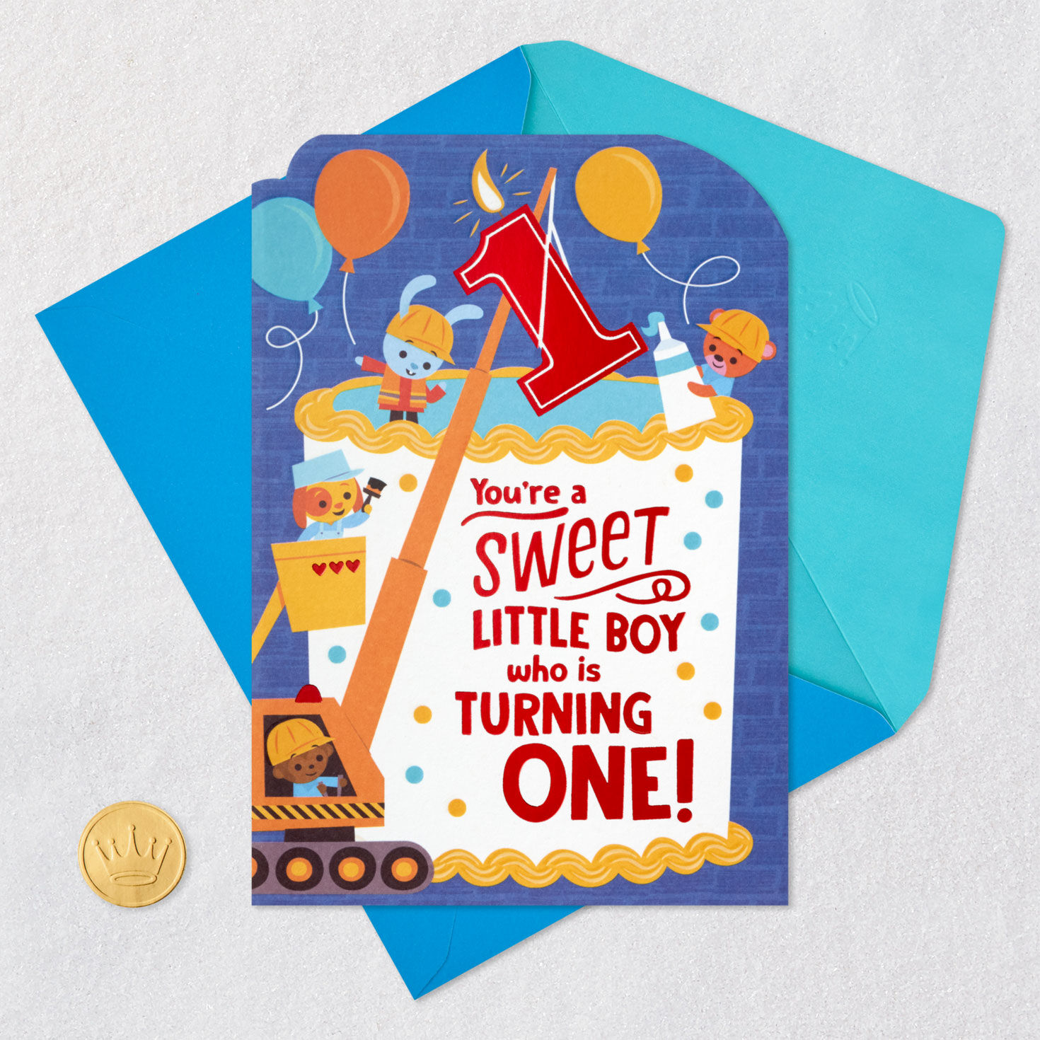 Construction Cake First Birthday Card for Boy for only USD 2.99 | Hallmark