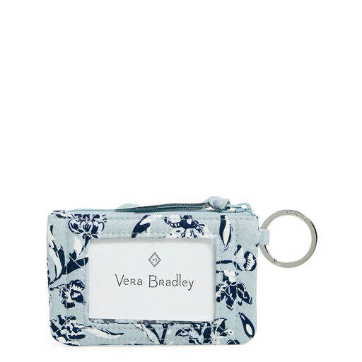 Vera Bradley Zip ID Case in Perennials Gray, 