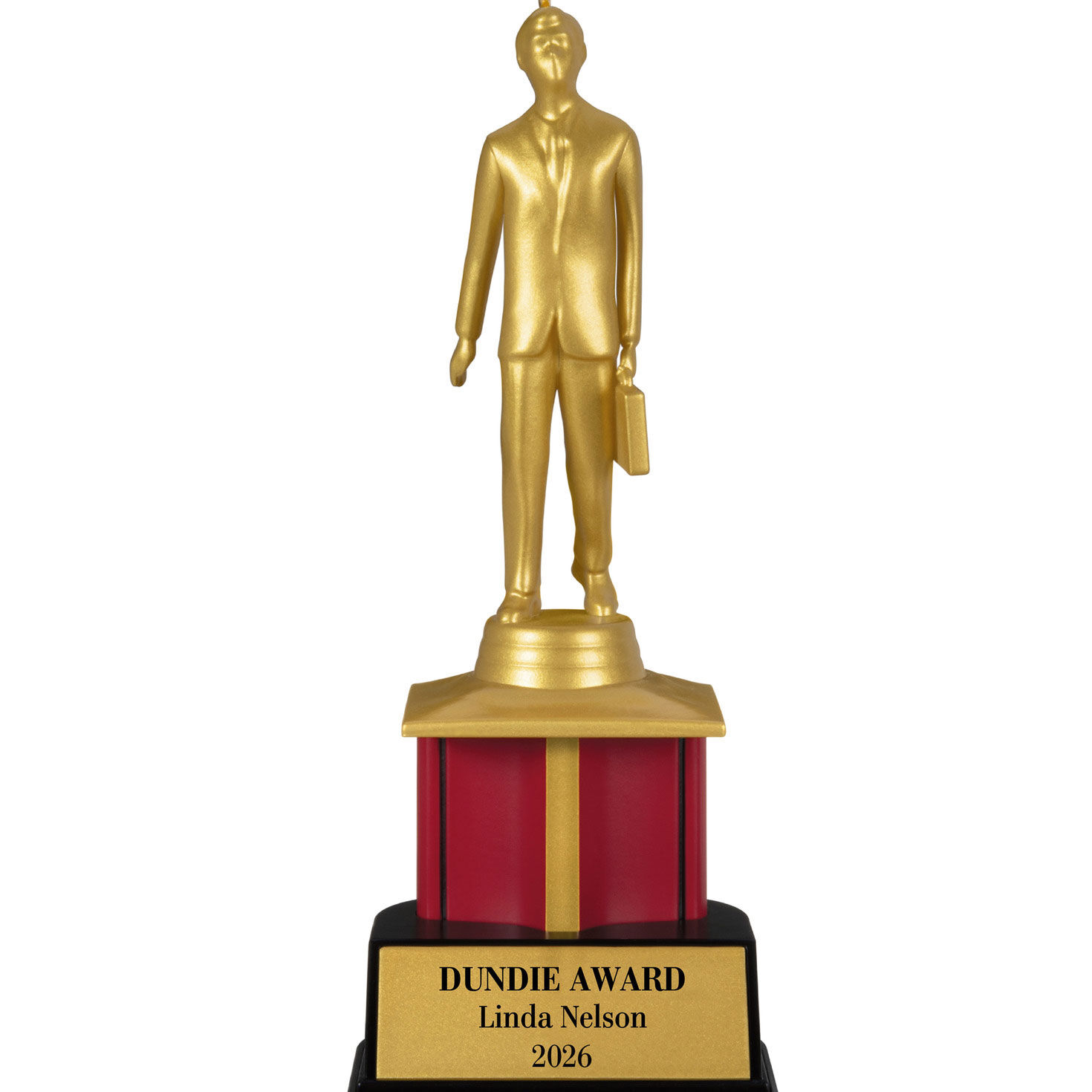 The Office Dundie Award Personalized Ornament upclose view image number 5