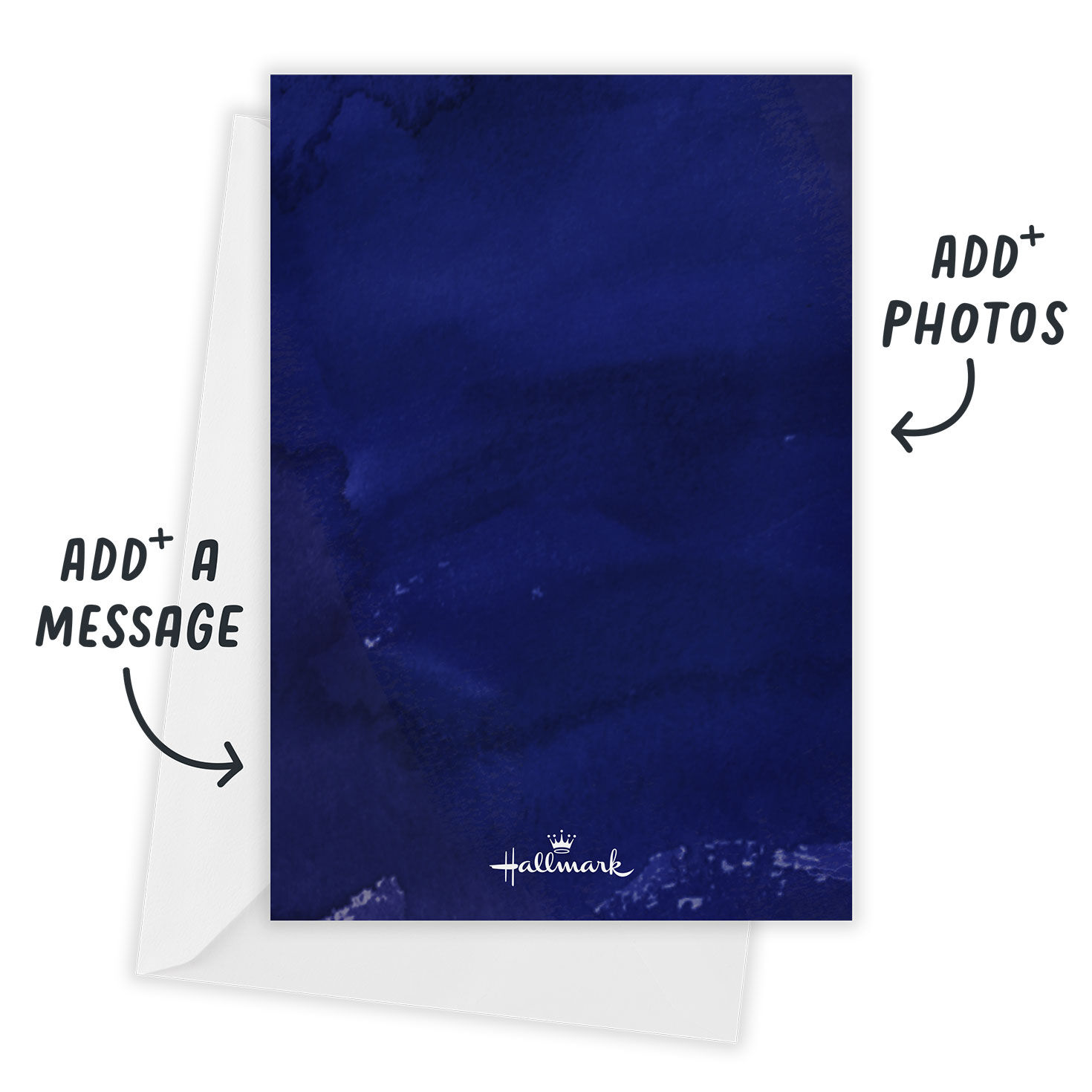 Blue Constellations Personalized Shower Invitation Card Back with envelope  indicating personalization image number 3