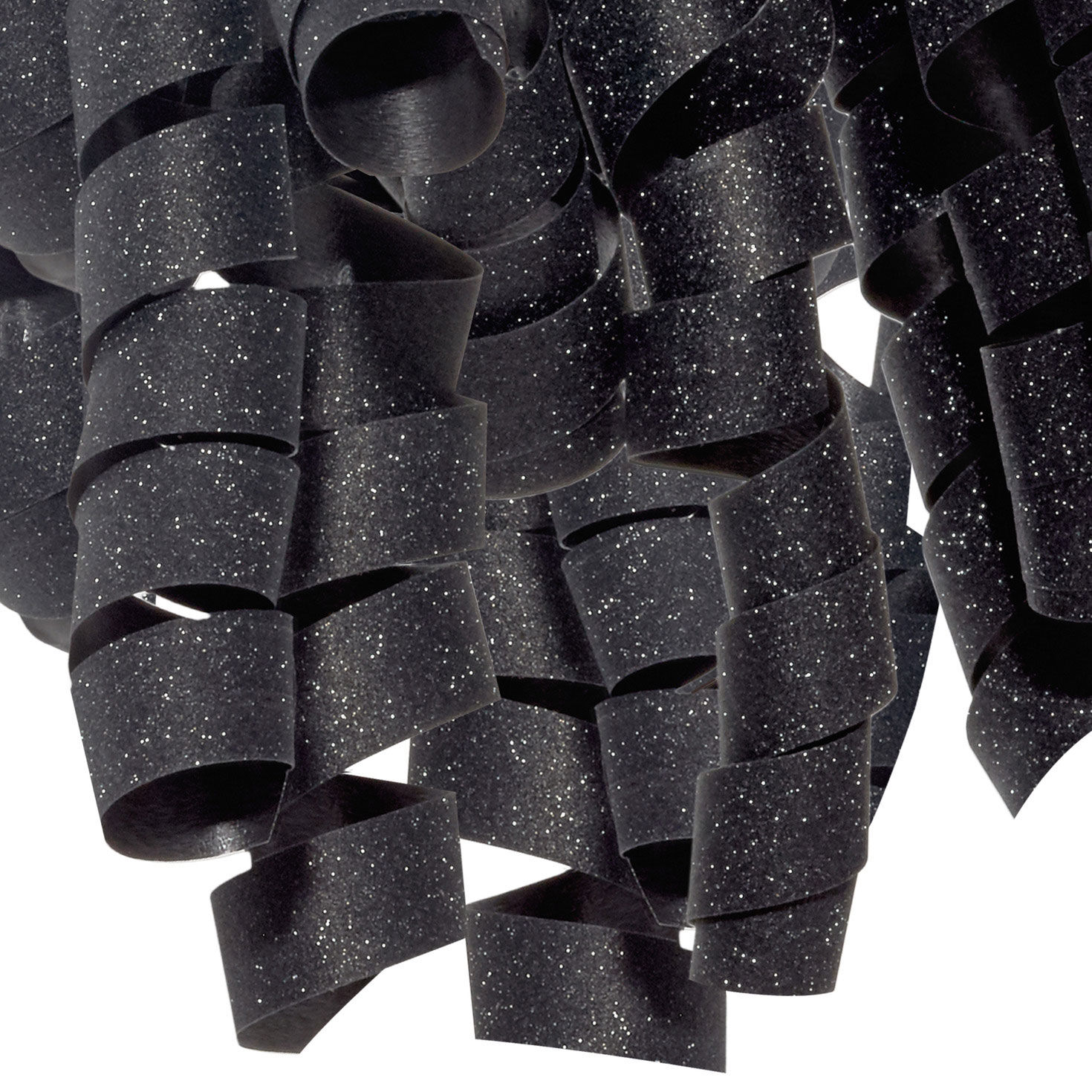 6.5" Sparkling Black Curly Ribbon Gift Bow, Sparkling Black, large image number 5