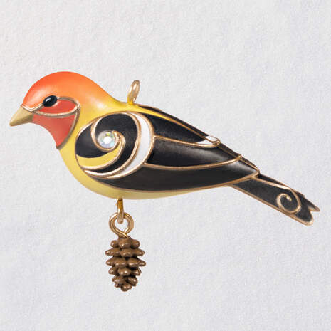 Mini Western Tanager Ornament, 1.09", , large