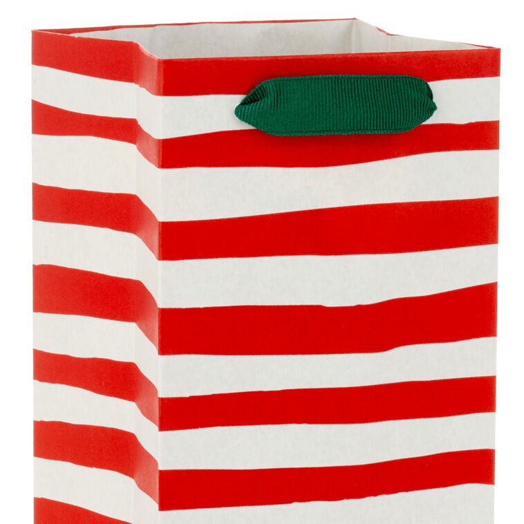 Peppermint and Pine Christmas Wine Gift Bags Handle Detail image number 4