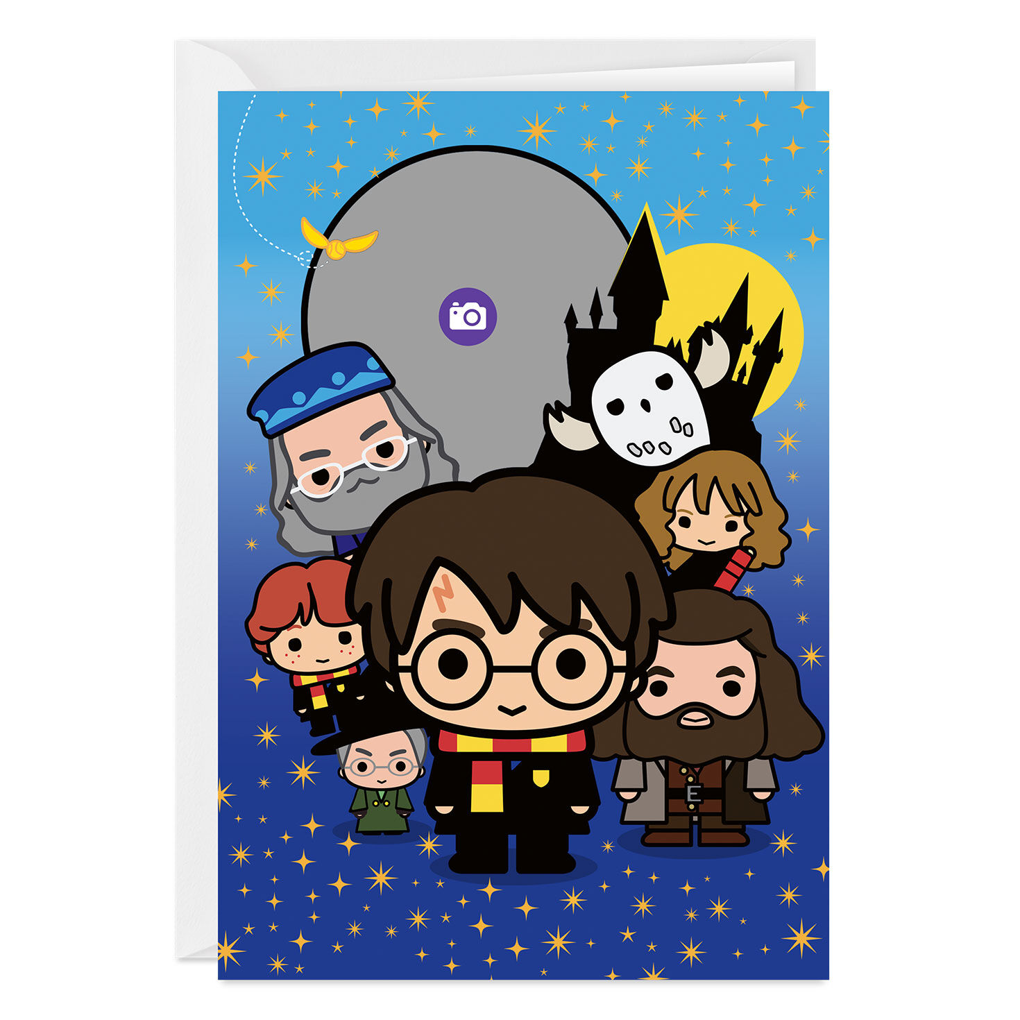 Harry Potter Characters Personalized Card Card Front indicating personalization image number 3