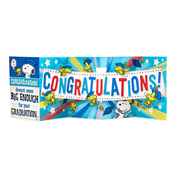 Peanuts® Big Congratulations Funny Pop-Up Graduation Card, , large image number 2