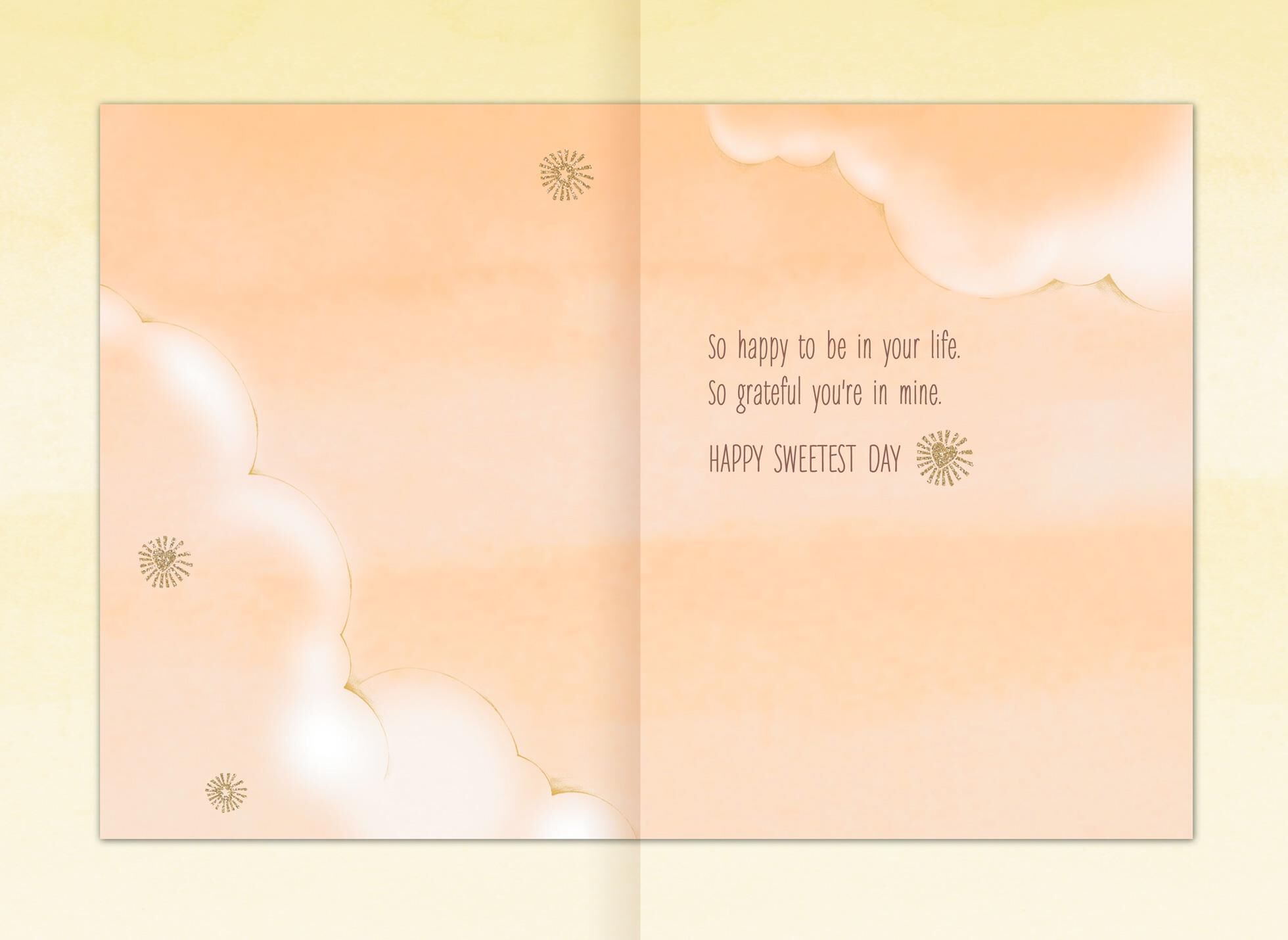 Golden Heart and Sun Sweetest Day Card