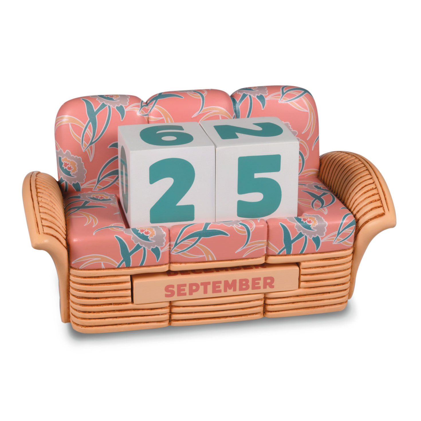 The Golden Girls Floral Rattan Couch Perpetual Calendar