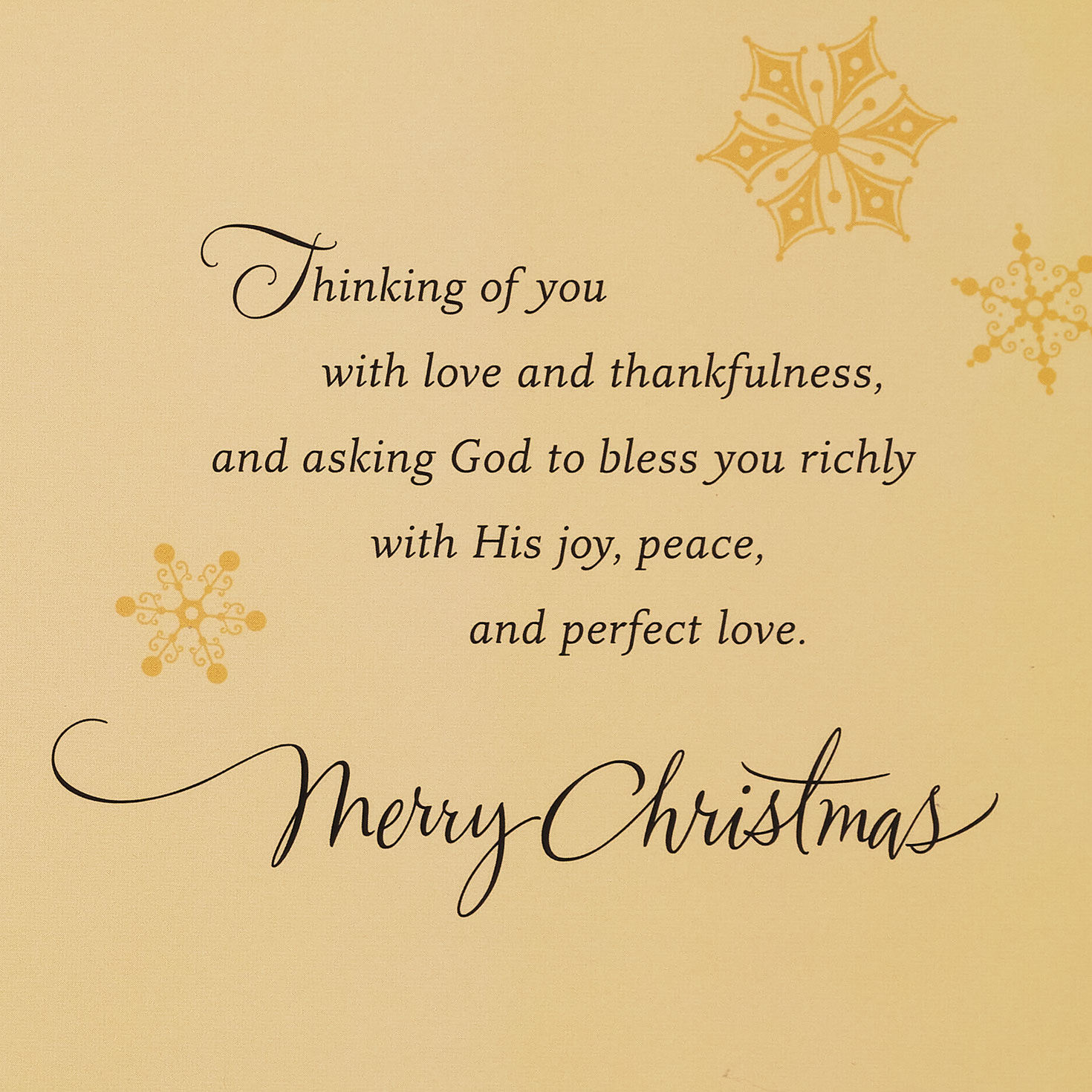 Red Snowflake Religious Christmas Card for Parents Sentiment image number 2