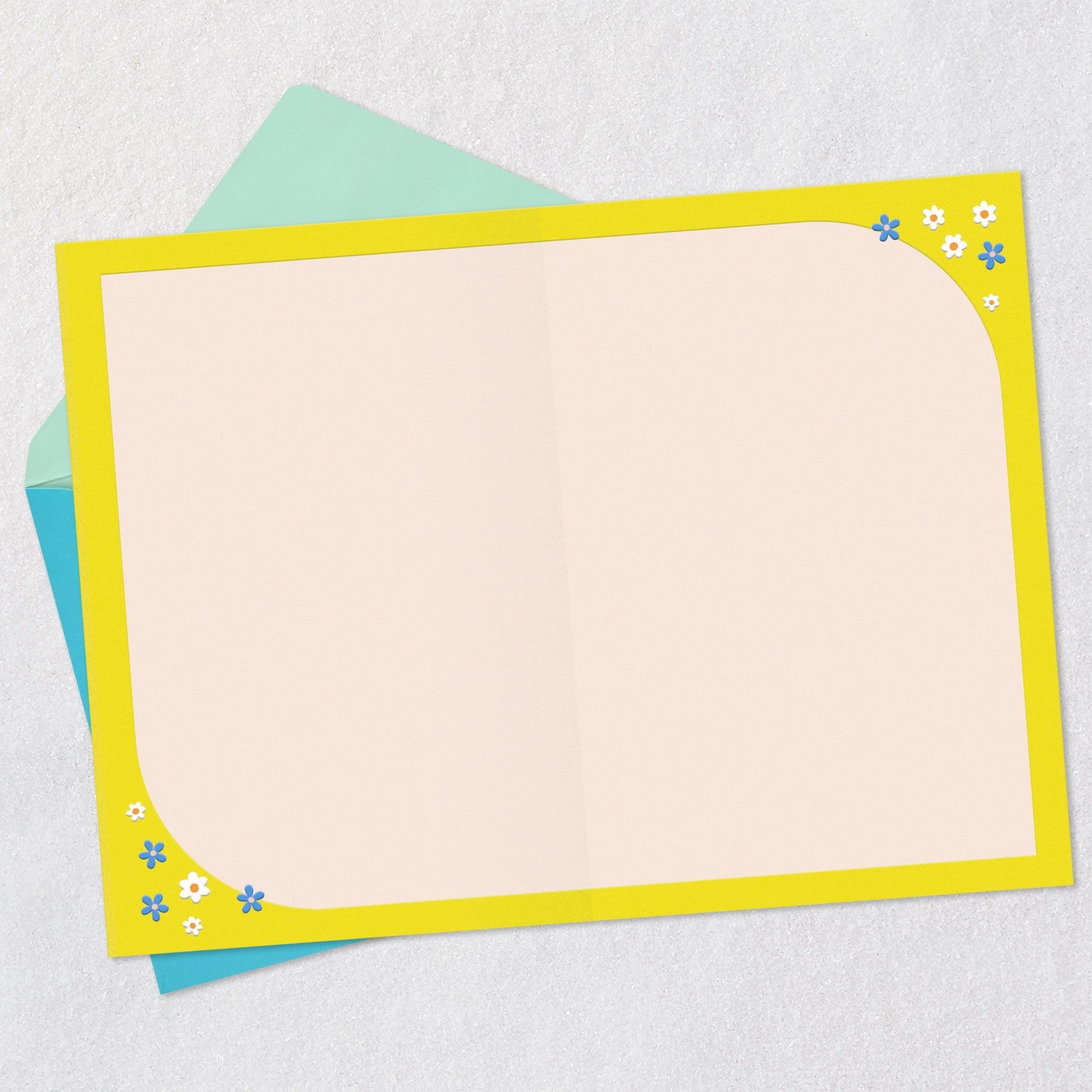 Puppy Dog in Field of Flowers Blank Card Open card with envelope image number 2