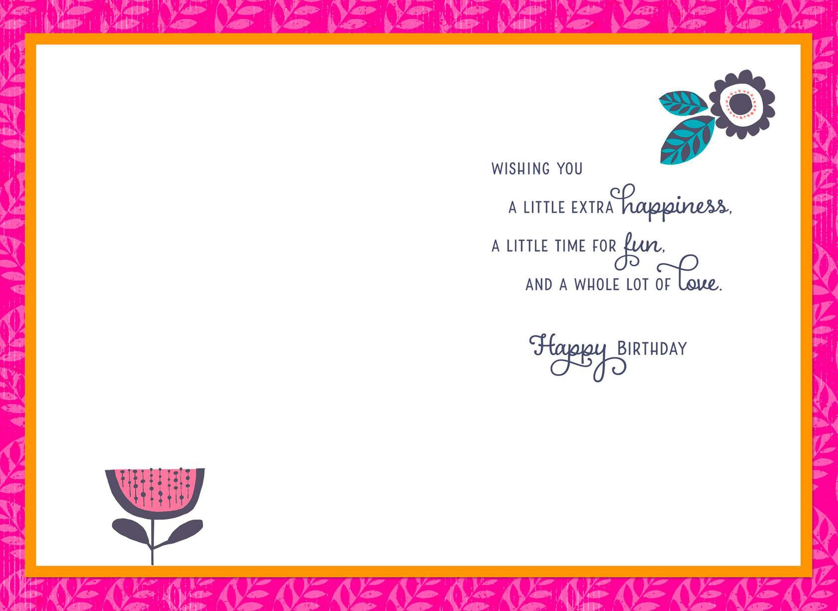 love and happiness birthday card for sister in law
