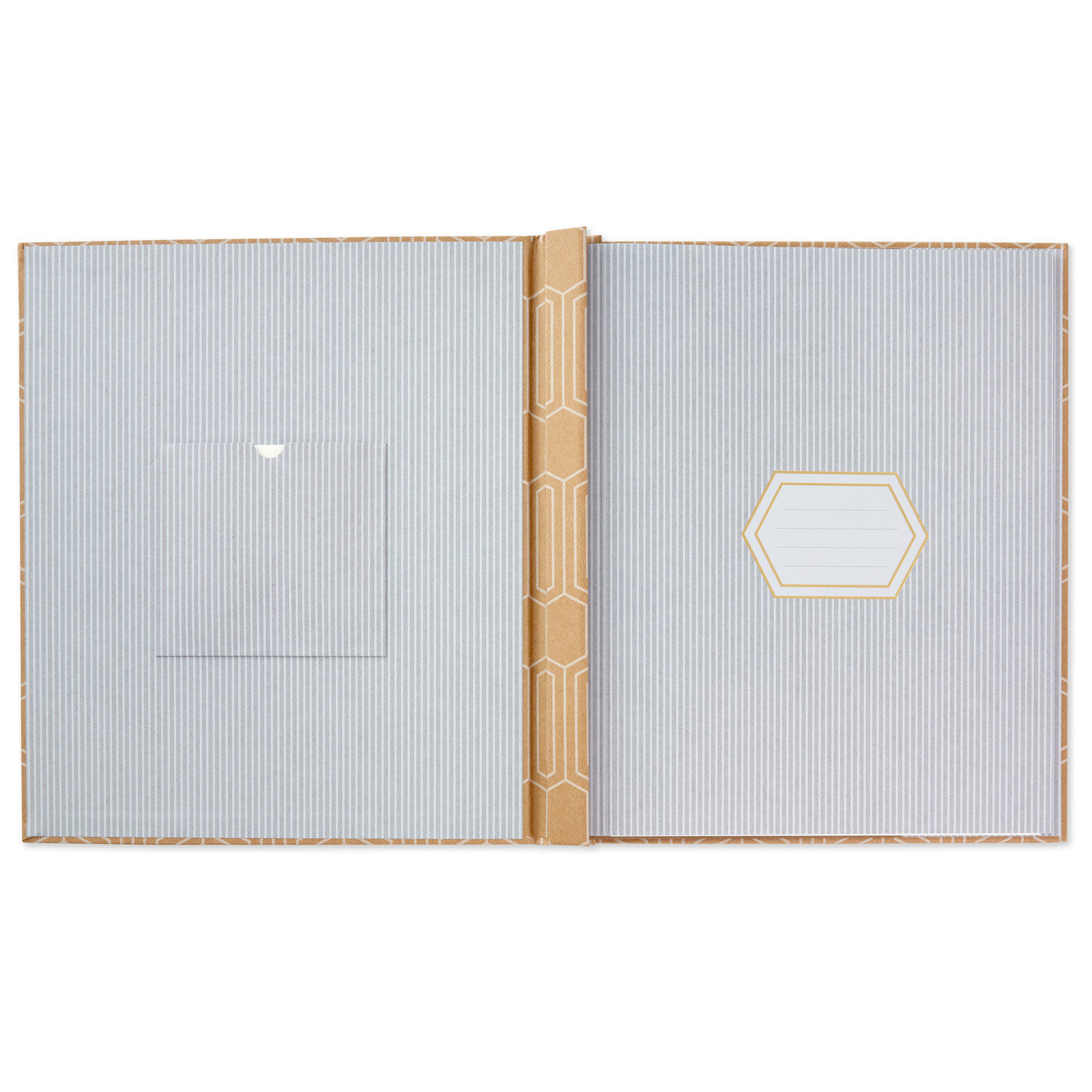 Hexagons on Kraft Large Refillable Photo Album, , large image number 2