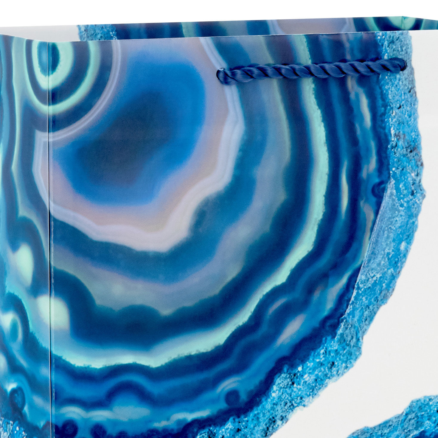 9.6" Blue Geodes on White Medium Gift Bag for only USD 3.49 | Hallmark