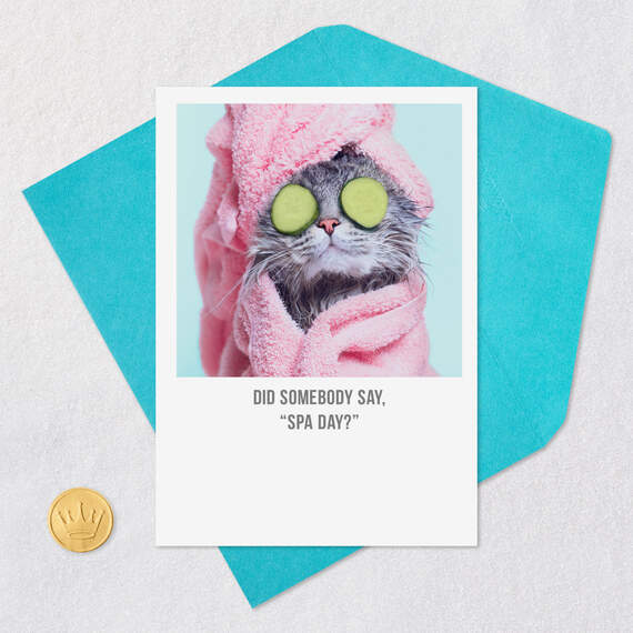 Did Someone Say Spa Day Funny Card, , large image number 5