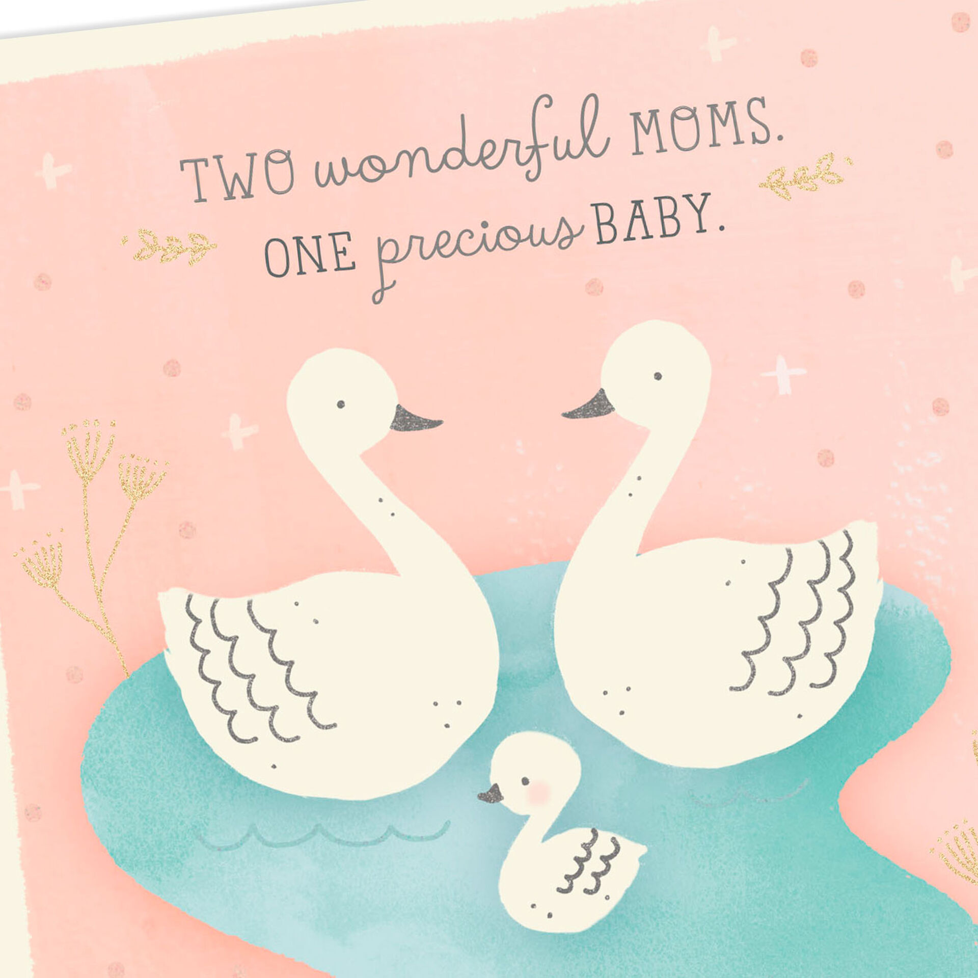 Moms-to-Be Swans Baby Shower Card - Greeting Cards - Hallmark
