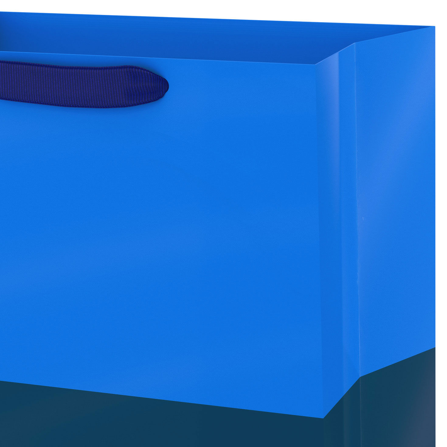 Navy and Bright Blue Large Gift Bag Handle Detail image number 4