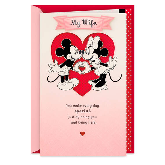 Disney Mickey and Minnie You Make Every Day Special Love Card for Wife, , large image number 1