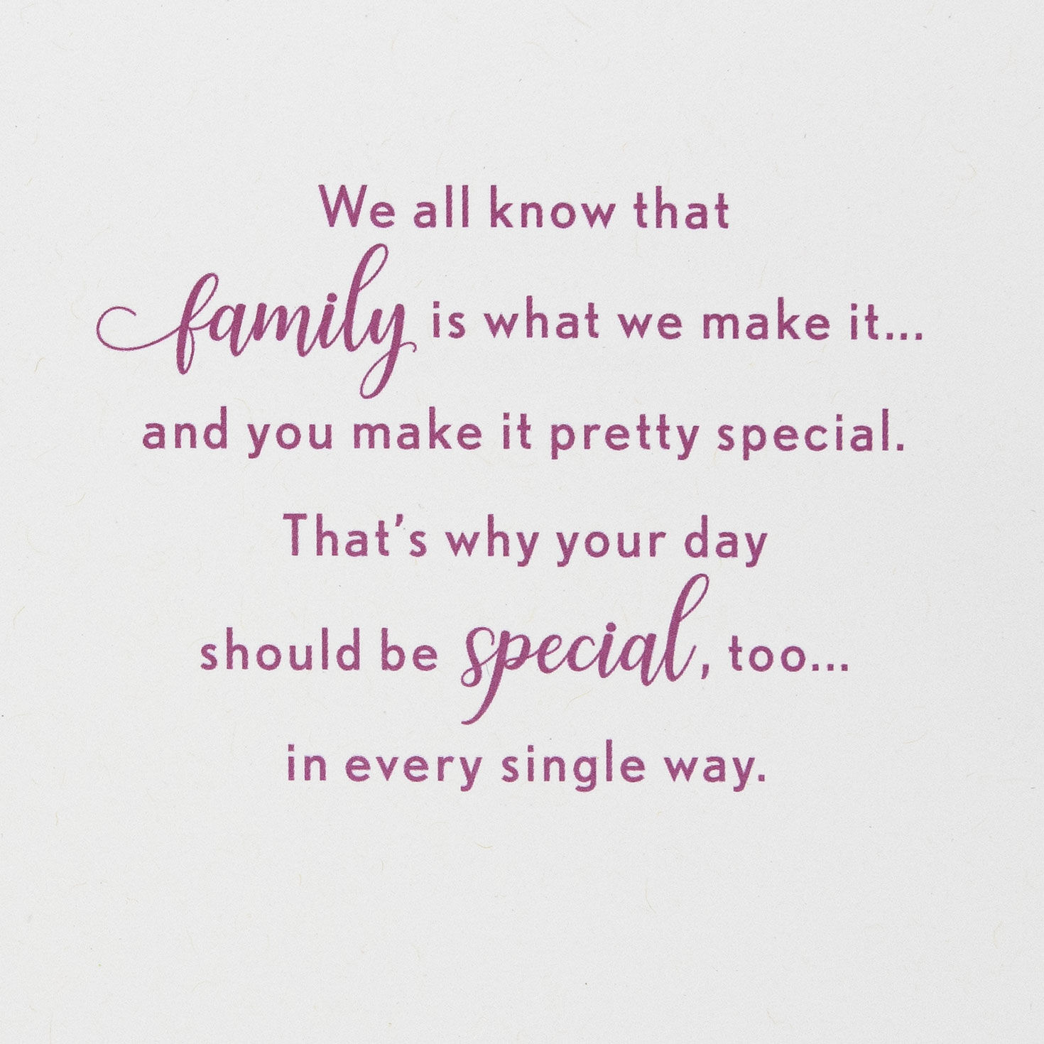 You Make Our Family Special Birthday Card for Her, , large image number 2